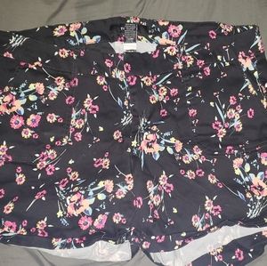 Torrid Floral Jean Shorts